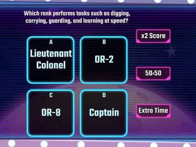 Unit 2 Task 7 – From OR-2 to OF-9 Gameshow Quiz 
