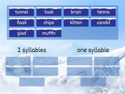 One and two syllable closed