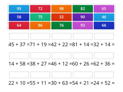 ¿Cuál es el resultado de estas sumas?