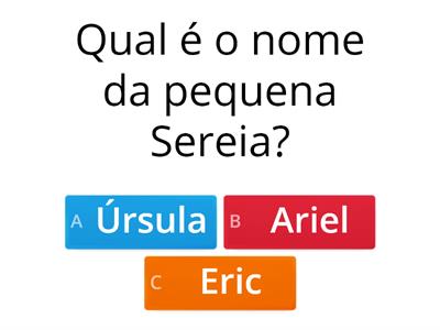 Quiz da história A Pequena Sereia