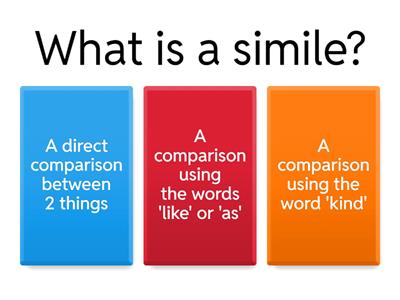 Similes and metaphors