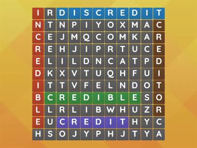 CRED wordsearch