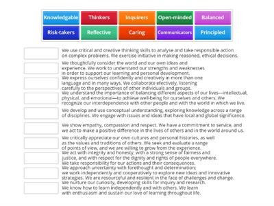  IB learner profile attributes