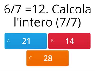 Frazioni - dalla parte al tutto