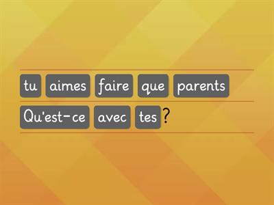 Les questions sur la famille