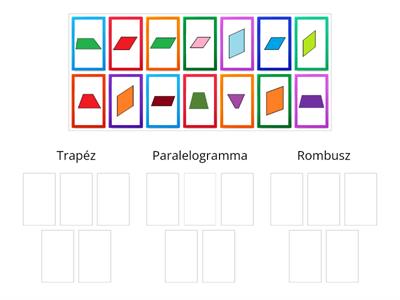 Trapéz - paralelogramma - rombusz