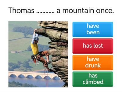 Present perfect affirmative and negative sentences.