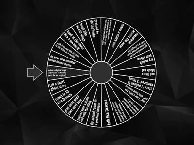 halloween Truth or dare, Dare Wheel 