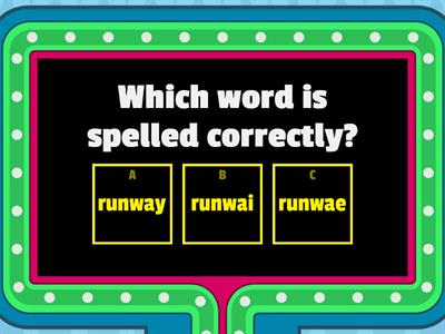 Gameshow vowel teams and diphthongs