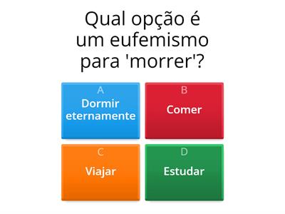 Exercícios sobre Eufemismo