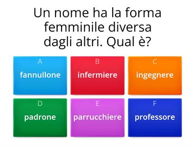 Femminile dei sostantivi