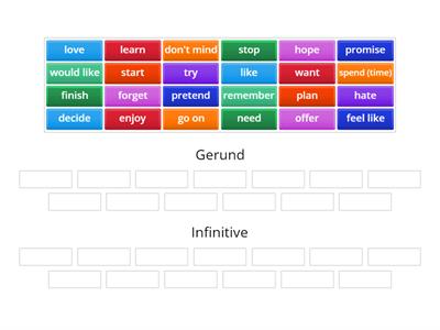 gerunds and infinitives 