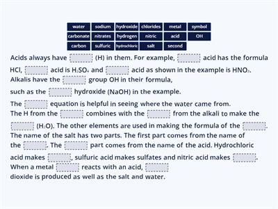 Neutralisation Reactions