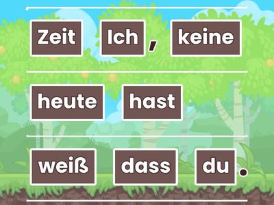 dass (richtige Reihenfolge)