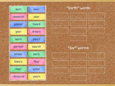 Words:   "Swear"  vs. "Earth"