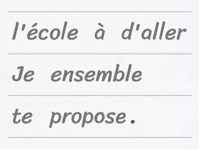 Leçon 29 (compose des bonnes phrases)