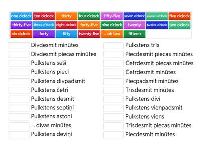 Grade 2 - telling time - hours/minutes