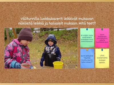 Puheterapia Kaveritaidot -tietovisa (leikkiin liittyminen, keskusteleminen)