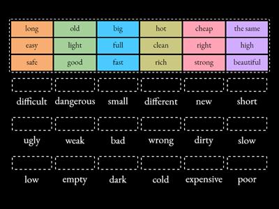 Antonyms EF Elementary