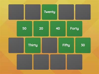 PRT 1 - Numbers 20 to 100