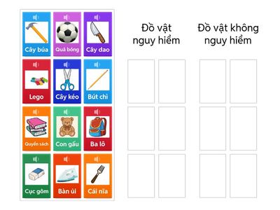 Tìm đồ vật nguy hiểm và không nguy hiểm