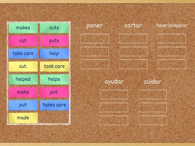 Verbs 4 (present simple and past forms)