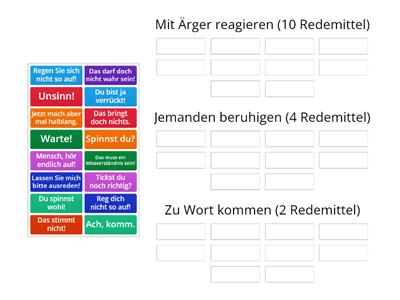 Richtig streiten - Redemittel