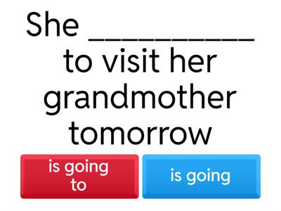 اختبار على  Be Going to