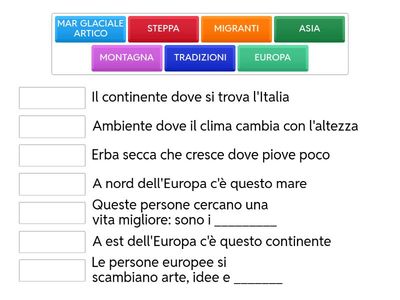 ABBINAMENTI EUROPA E CARATTERISTICHE
