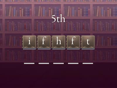 Ordinal numbers anagram