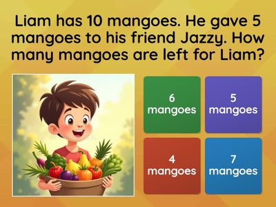 Word Problem involving Subtraction up to 20