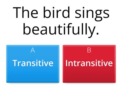 Transitive vs. Intransitive Verbs Exercise