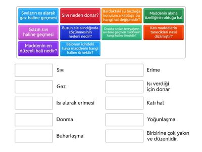 Maddenin hal değişimi 4.Sınıf