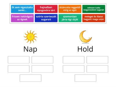 2. Csoportosító: Nap és Hold