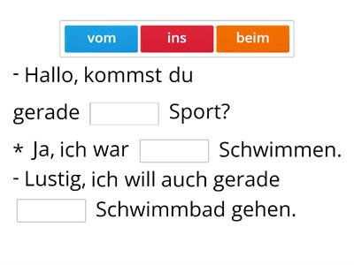 Lokale Präpositionen (aus „Menschen” A2.2, Hueber Verlag) 