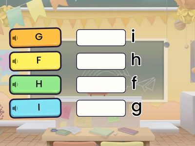  Matching  FGHI big and small letters