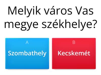 Megyék - megyeszékhelyek