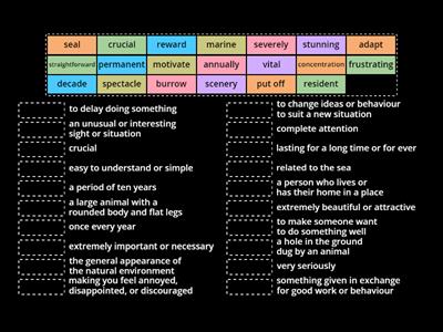 Y11 ESL KC2 Reading Ex1 & 2 Vocabulary 