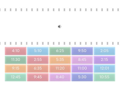 AmE, Telling the time - Hear and match!