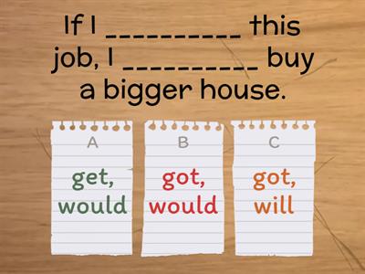 2nd conditional quiz