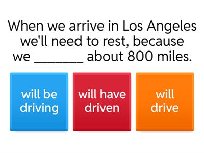 Future Continuous, Future Perfect