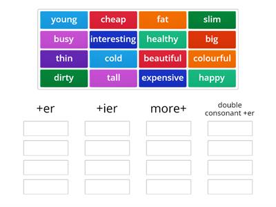 Comparatives - endings [E2]