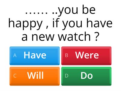 The first conditional