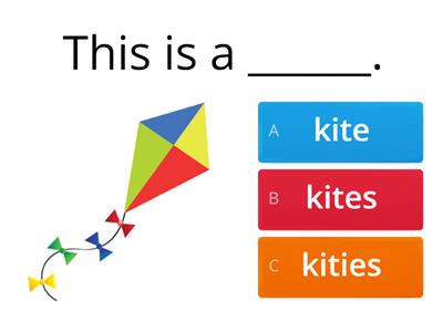 P4 Singular and Plural Nouns  Quiz