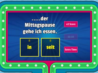 Zeitangaben (Präpositionen mit Dativ)