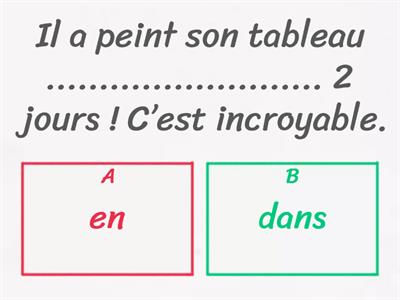 Les expressions de temps