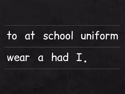 Put the sentences in order 