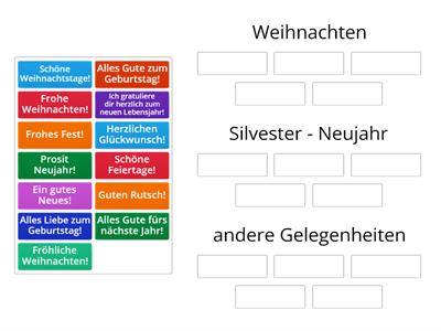 Wünsche Weihnachten - Silvester - Neujahr