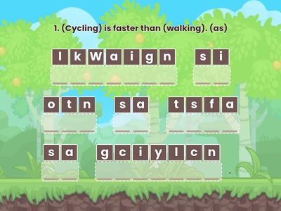 Viết lại các mẫu câu trên dựa theo những từ vựng đã được gợi ý