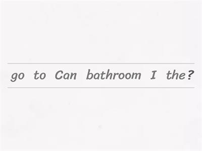 School items Sentence Building English